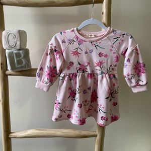 Baby girl pink floral dress